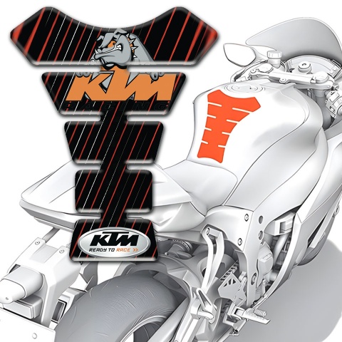 KTM Tank Pad Protector Silicone Sticker with Animation Dog logo Edition 
