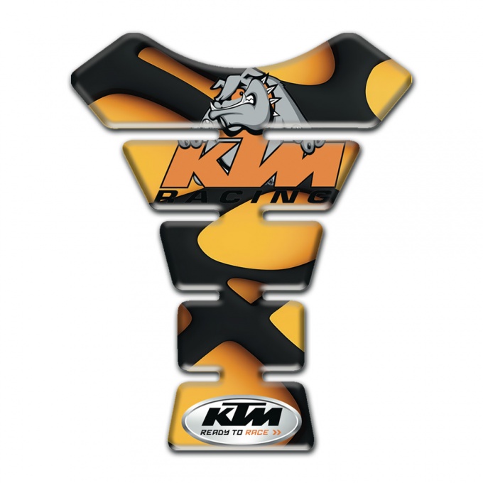 KTM Tank Pad Motorbike Yellow Black Print Base Racing Logo Style 