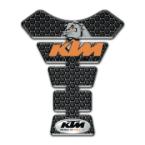 KTM Tank Protector Animation Dog Logo and Perforated Steel Effect Base 