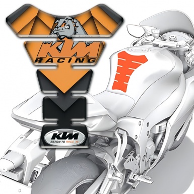 KTM Tank Guard Pads Racing Logo Style and Orange Black Decoration 