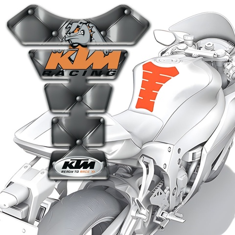 KTM Tank Pad Motorbike Gray Leather Effect 