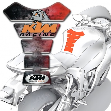 KTM  Tank Protector Mixed Colors Base Racing Logo Style 
