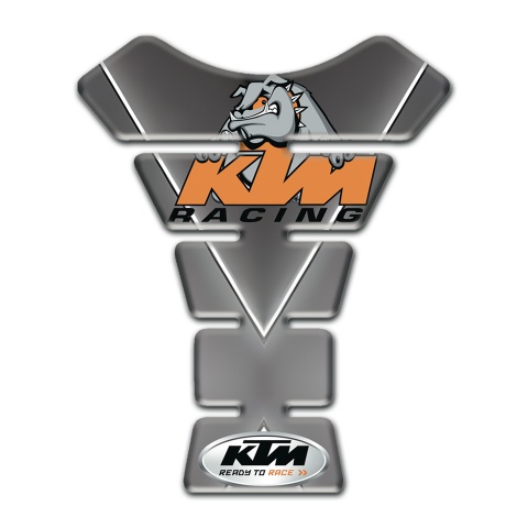 KTM Tank Pad Protector Gray Base with White Stripe Variant 