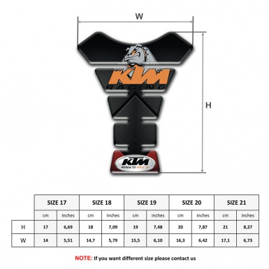 KTM Tank Pad Motorbike Dark Base Animation Dog Logo Style 