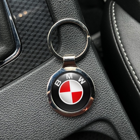 BMW Metal Fob Chain Black Red White Logo Edition