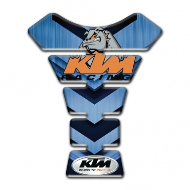 KTM Tank Guard Pads Design with Dark and Light Blue Decoration 