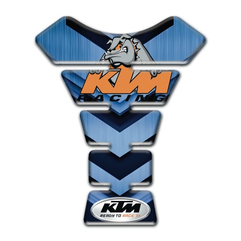 KTM Tank Guard Pads Design with Dark and Light Blue Decoration 
