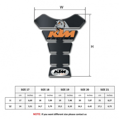 KTM Tank Fuse Graphite Base and Dog Logo Style 