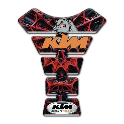KTM Tank Guard Pads Edition with 3D Red Spider Web Print 
