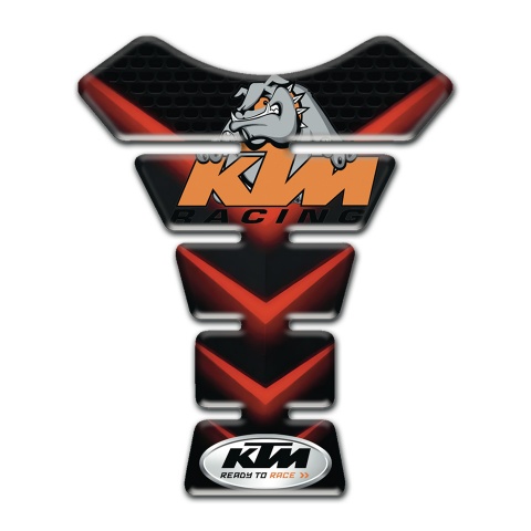 KTM Tank Pad Motorbike Black with Red V Shape Decoration Version 