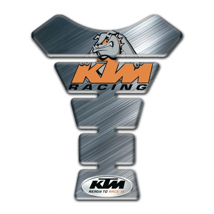 KTM Tank Pad Motorbike Polished Metal Effect 