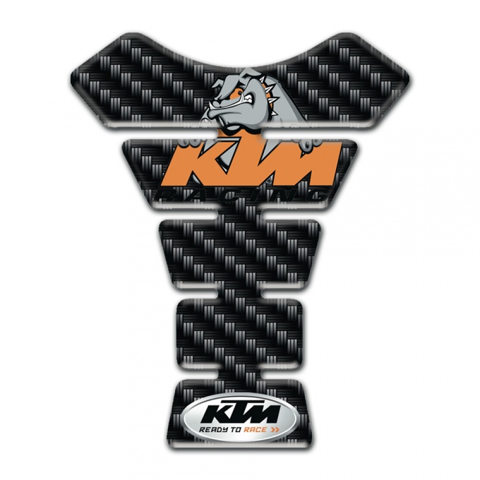 KTM Tank Pad Protector Dark Carbon Base animation Dog Logo 