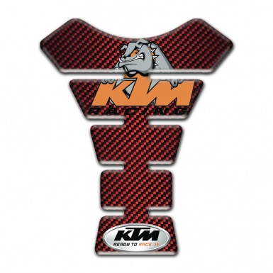 KTM Tank Protector Version with Red Carbon 
