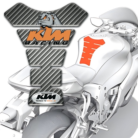 KTM Tank Pad Motorbike Version with Classic Carbon 