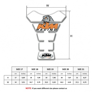 KTM Tank Protector White Print Version 
