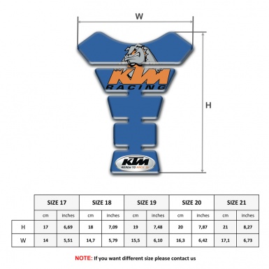 KTM Tank Guard Pads Blue Print Version 