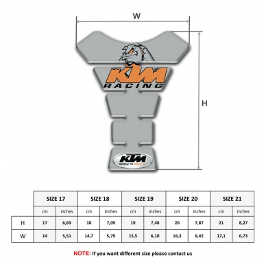 KTM Tank Protector Gray Print Version 