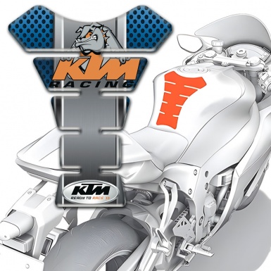 KTM Tank Protector Blue Perforated Surface Motive 