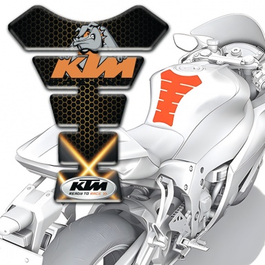 KTM Tank Guard Pads Crossed Orange Lights Edition 