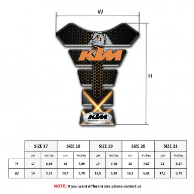 KTM Tank Guard Pads Crossed Orange Lights Edition 