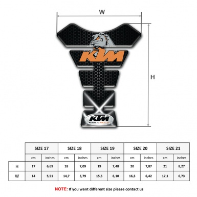 KTM Tank Pad Protector Crossed White Lights Edition 
