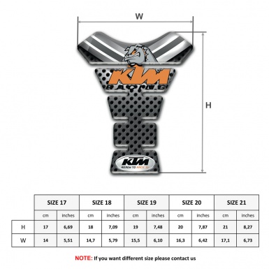 KTM Tank Pad Motorbike Premium Quality with Dog Logo Style 