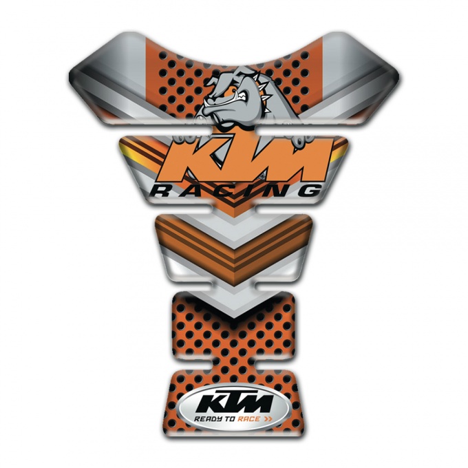 KTM Tank Protector Copper Gray Decoration and Animation Dog Logo 