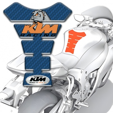 KTM Tank Protector Navy Blue Carbon Decoration 