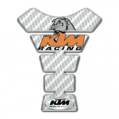 KTM Tank Pad Protector White Carbon Decoration 