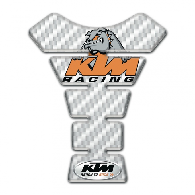 KTM Tank Pad Protector White Carbon Decoration 