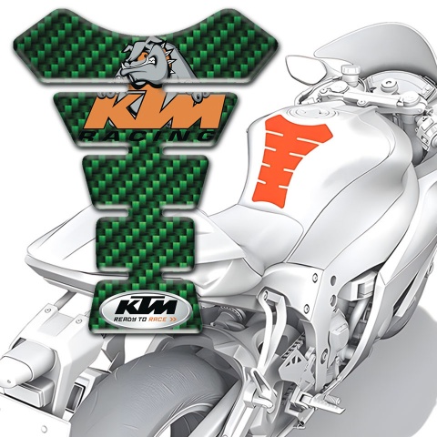 KTM Tank Fuse Green Carbon Decoration 