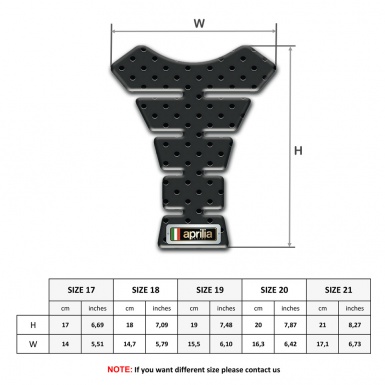 Aprilia Tank Pad Motorbike Black Design 