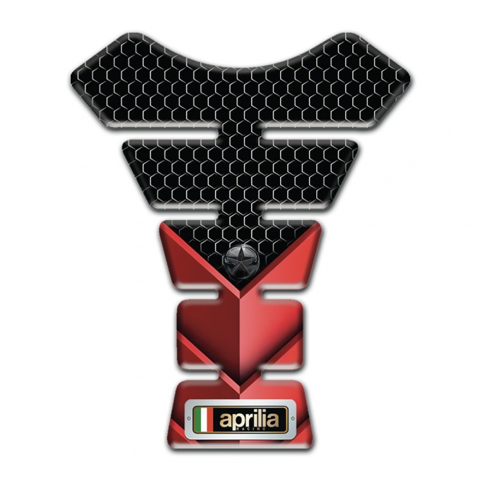Aprilia Tank Pad Protector Red Black Print Design 
