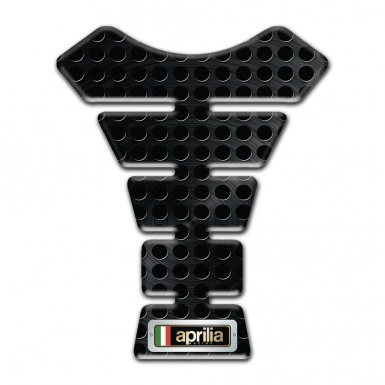 Aprilia Tank Guard Pads Black Perforated Surface Design 