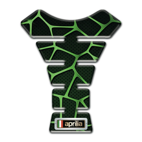 Aprilia Tank Guard Pads Black with Green Patterns Design 