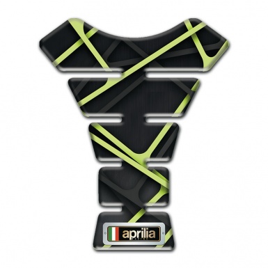 Aprilia Tank Protector Black with Fresh Green Lines Decoration 