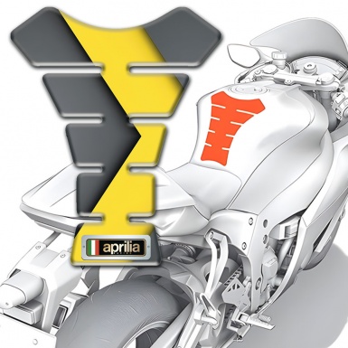 Aprilia Tank Fuse Yellow Gray Design 