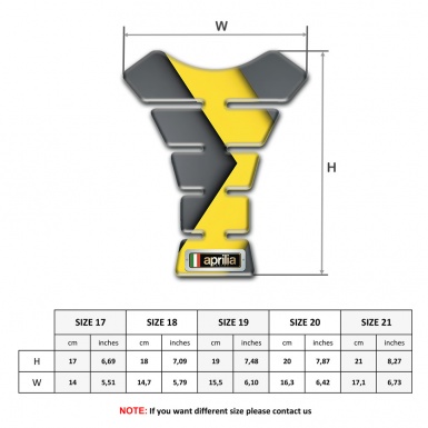 Aprilia Tank Fuse Yellow Gray Design 