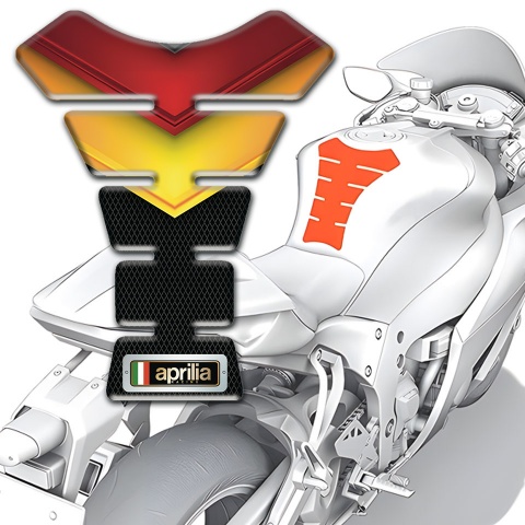 Aprilia Tank Protector Fire Colors Design 