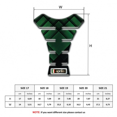 Aprilia Tank Guard Pads Drak Green Parts Design 