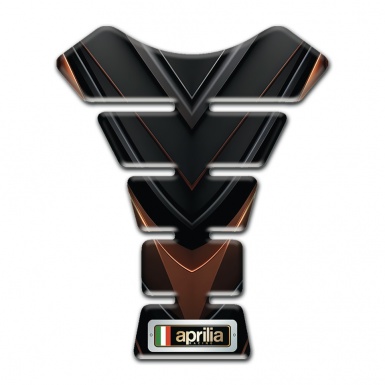 Aprilia Tank Pad Protector Black Brown Design 