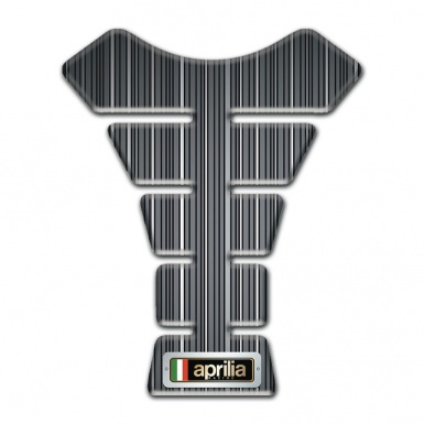 Aprilia Tank Fuse Gray with White Thin Stripes Design 