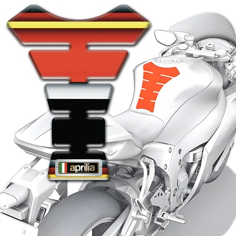 Aprilia Tank Pad Motorbike Colorful Lines Decoration 