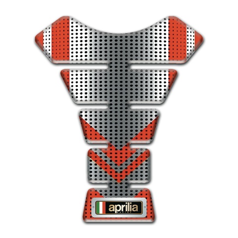 Aprilia Tank Pad Protector Silver Red Design 