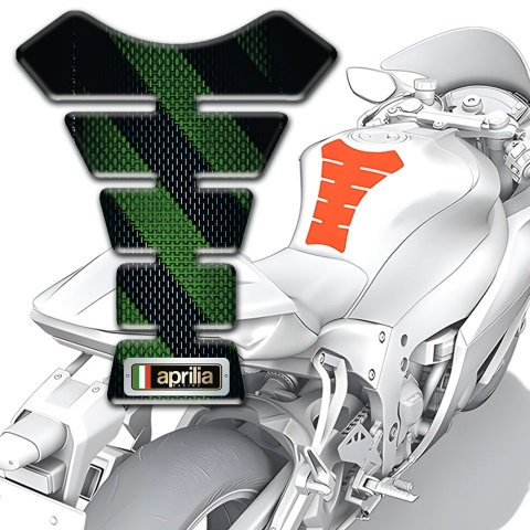 Aprilia Tank Fuse Black Green Decoration Design 