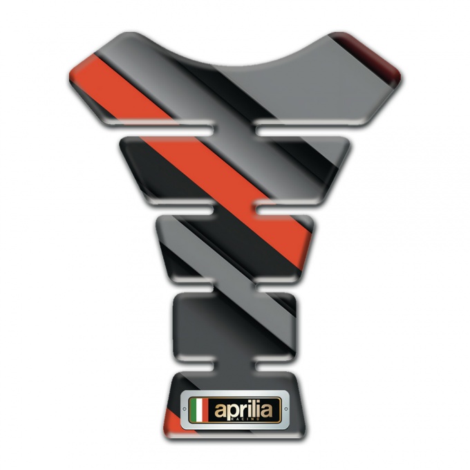 Aprilia Tank Guard Pads Gray Orange Diagonal Decoration 