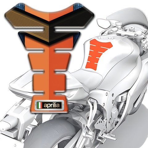 Aprilia Tank Fuse Orange Nuances Design 