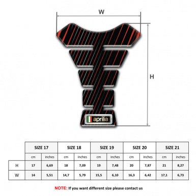 Aprilia Tank Fuse Thin Colorful Stripes Design 