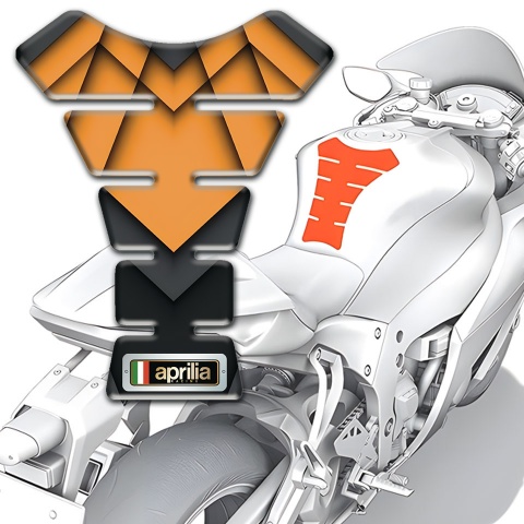 Aprilia Tank Guard Pads Orange Parts Design 