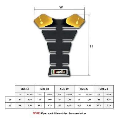 Aprilia Tank Pad Protector High-Quality Yellow Black Design 